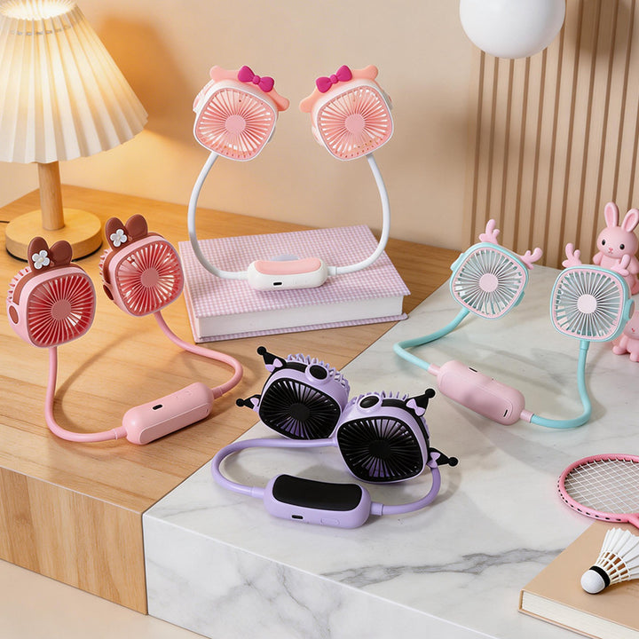 Unisex Tragbarer Doppelventilator Karnz