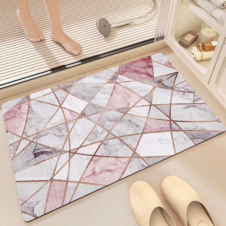 Stylische geometrische Muster Badezimmermatte Karnz