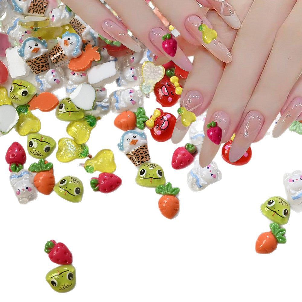 3D Obst-Themen Nagelkunst Charms Set
