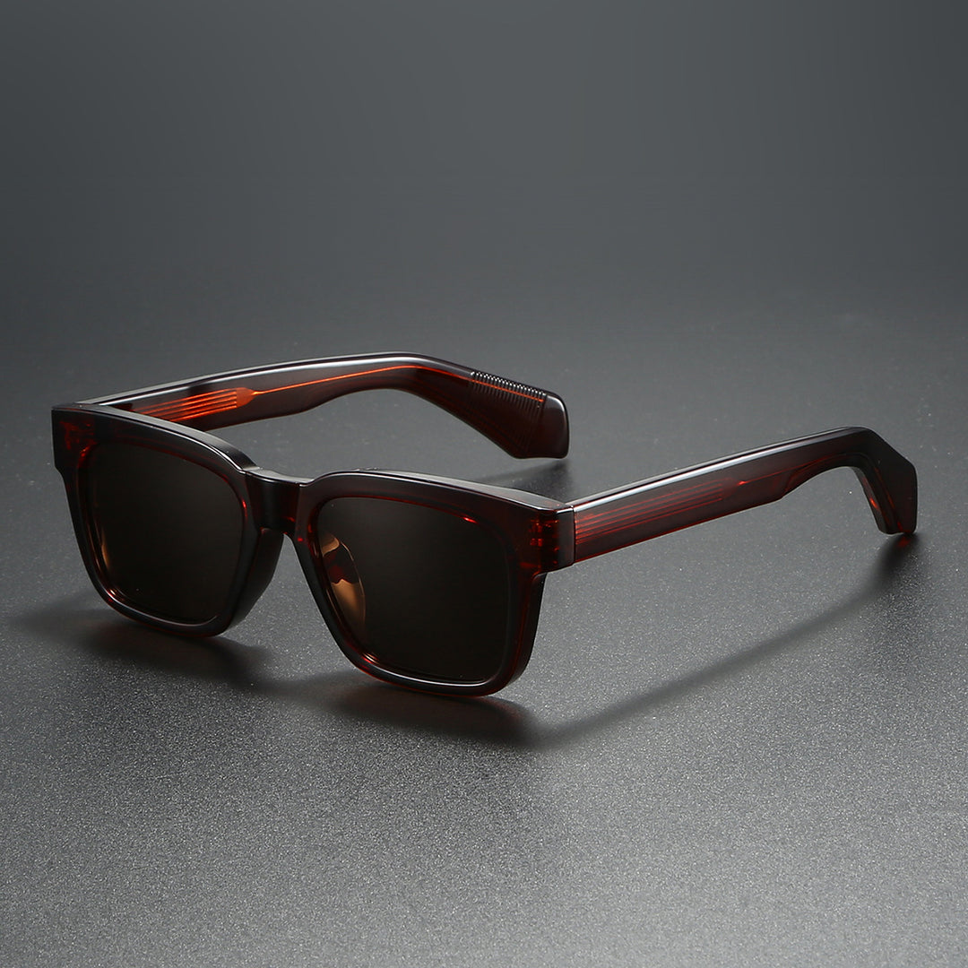 Damen quadratische Sonnenbrille mit markantem Schildpatt-Muster Karnz