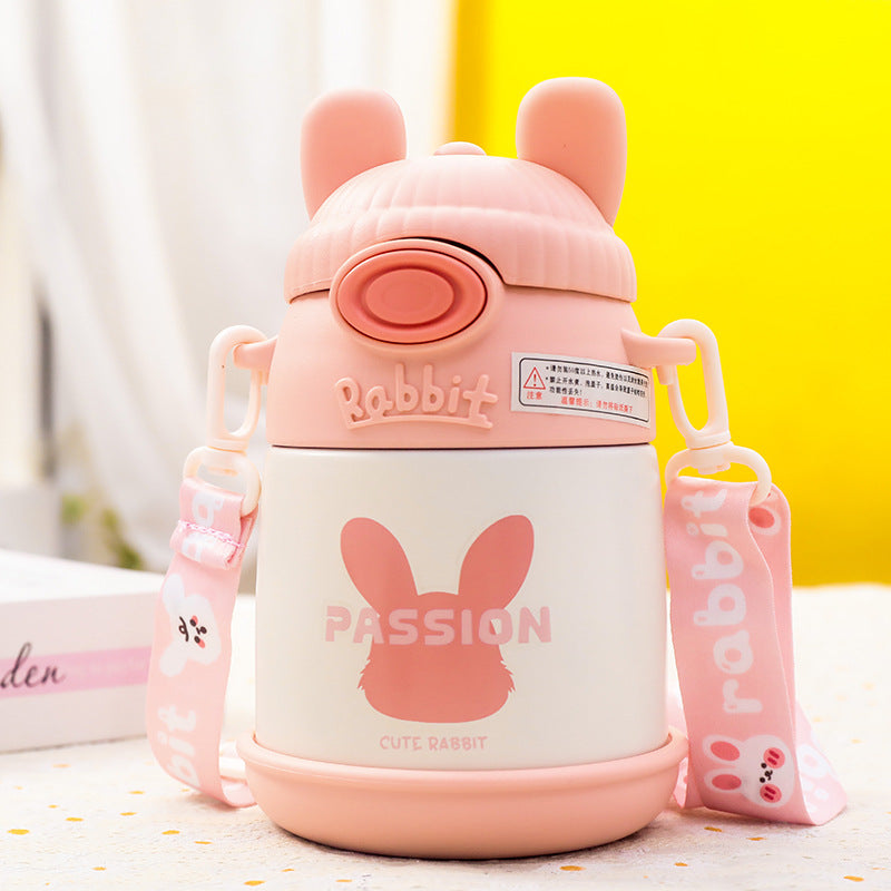 Damen Isolierte Trinkflasche mit niedlichem Hasen-Design Karnz