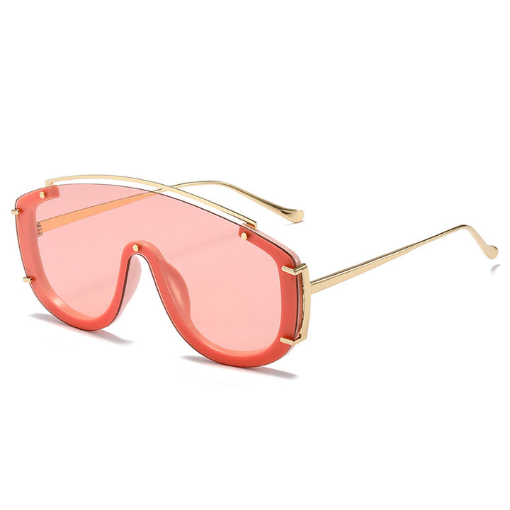 Modebewusste futuristische Schild-Sonnenbrille Karnz