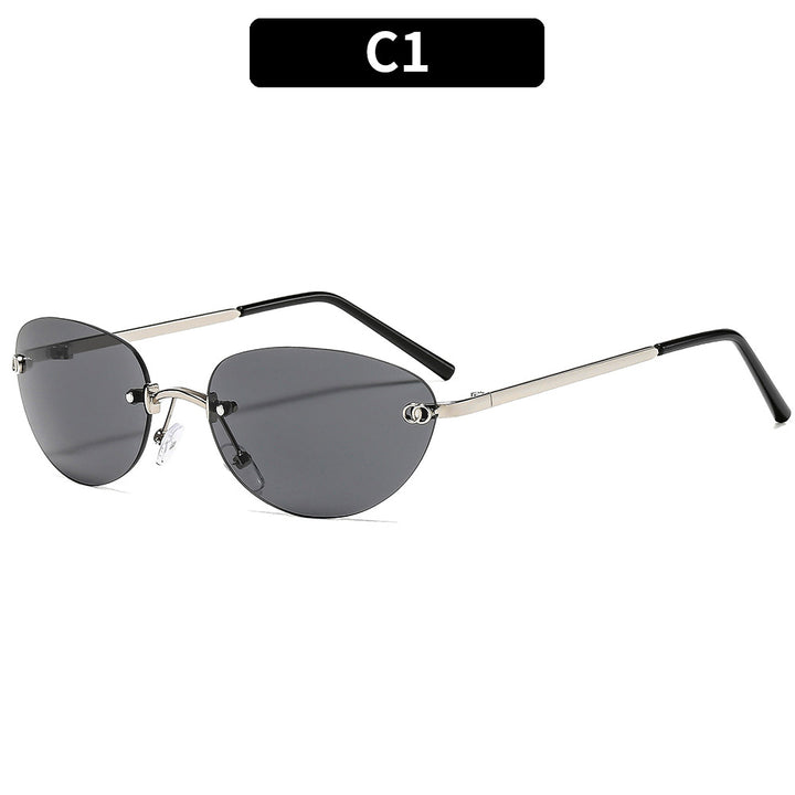 Elegante geometrische Katzenaugen-Sonnenbrille