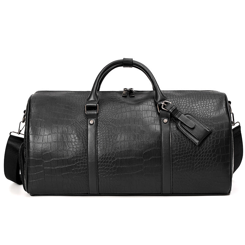 Elegante Reisetasche Im Luxuriösen Krokodil-Look Karnz