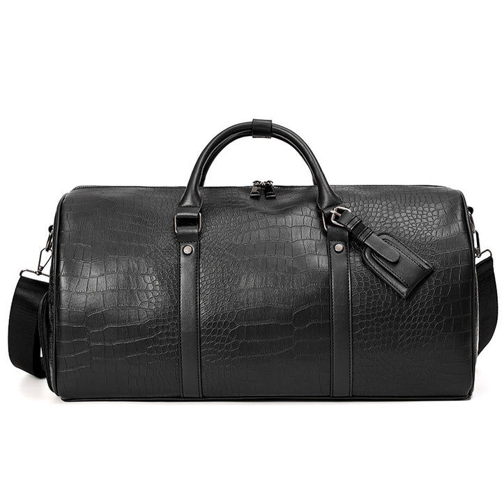 Elegante Reisetasche Im Luxuriösen Krokodil-Look Karnz