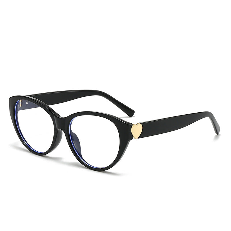 Damen Cat-Eye Sonnenbrille mit Herzmotiv Karnz