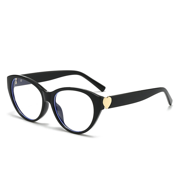 Damen Cat-Eye Sonnenbrille mit Herzmotiv Karnz