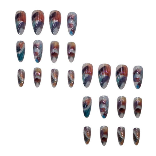 Künstlerisches Muscheln-inspiriertes Nagelkunstset