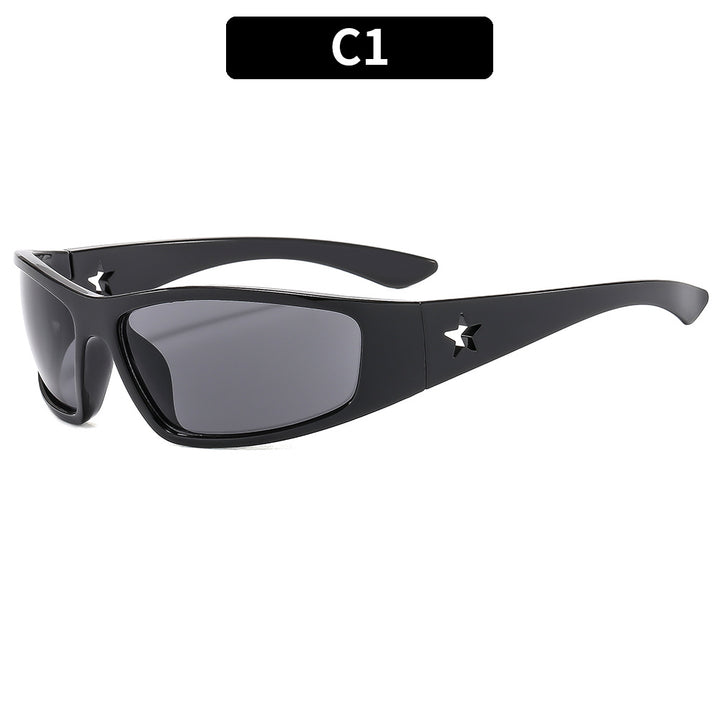 Futuristische Schlanke Schild Sonnenbrille