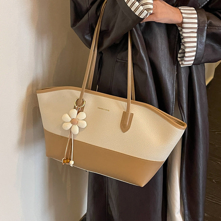 Strukturierte Leder-Tote-Tasche