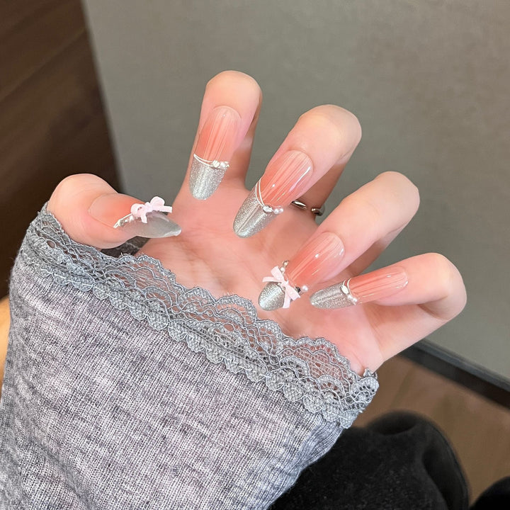 Glamorous Herz-Themen Press-On Nagel Set Karnz