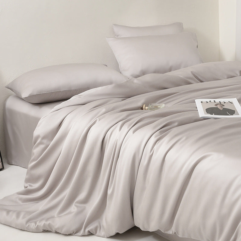 Premium Seidiges Glattes Bettüberwurf-Set