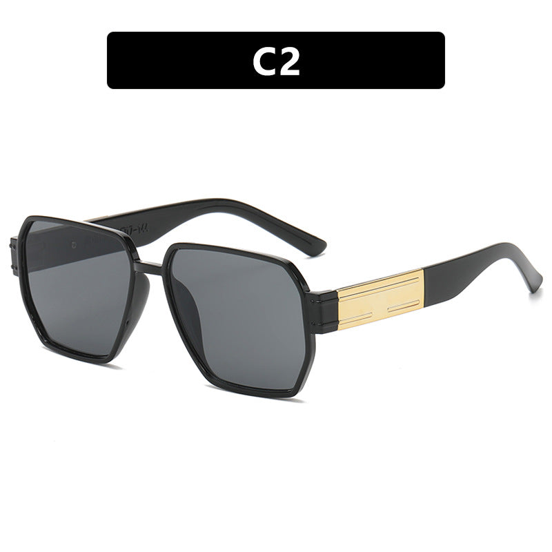 Damen elegante Sonnenbrille mit markantem Geometrie-Rahmen Karnz