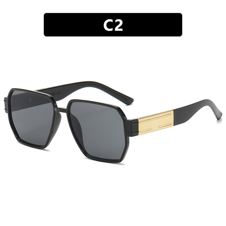 Damen elegante Sonnenbrille mit markantem Geometrie-Rahmen Karnz