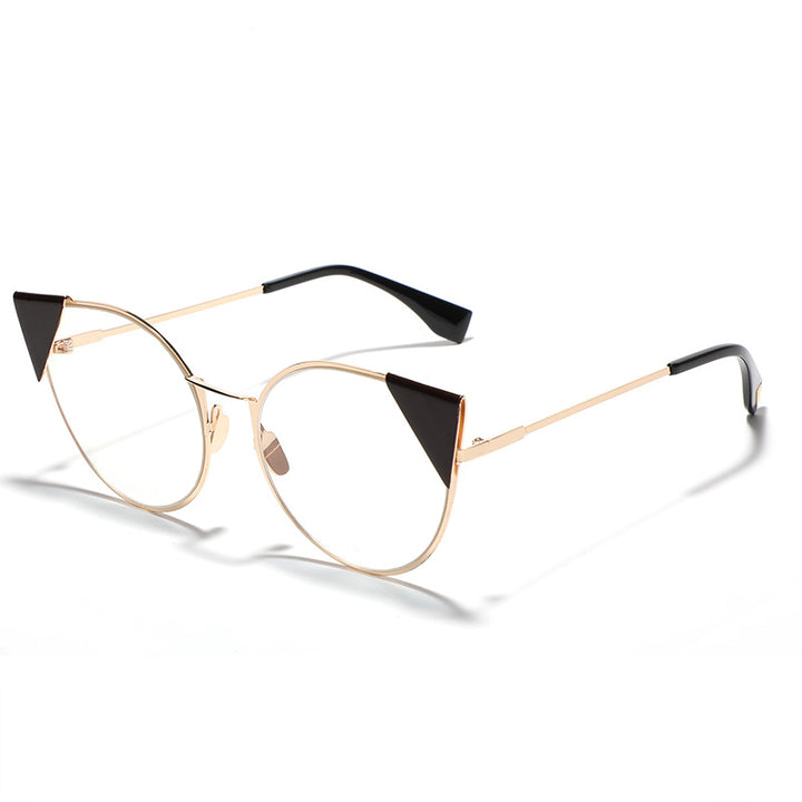 Damen modische Cat-Eye Sonnenbrille mit stilvollen Akzenten Karnz