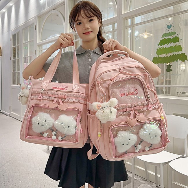 Transparenter Fronttasche Freizeit Rucksack Karnz