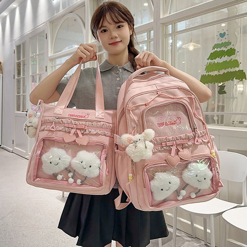 Transparenter Fronttasche Freizeit Rucksack Karnz