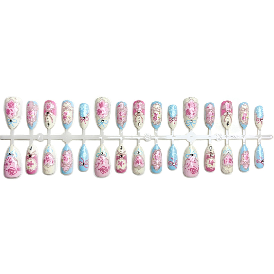 Elegante Floral Art Press-On Nail Set