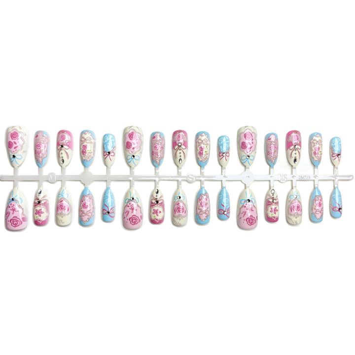 Elegante Floral Art Press-On Nail Set