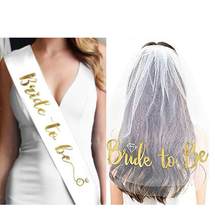 Damen Schmücken Haarreif mit "Bride"-Schriftzug Karnz