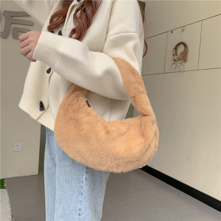 Weiche Plüsch Alltags-Handtasche