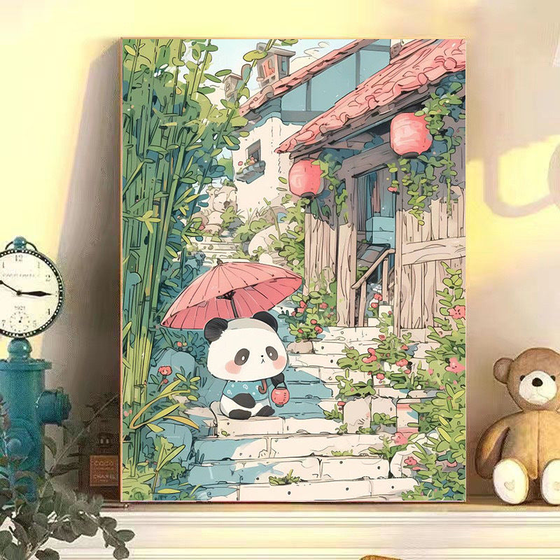 Verspielt Panda-Themen Wandkunst Karnz