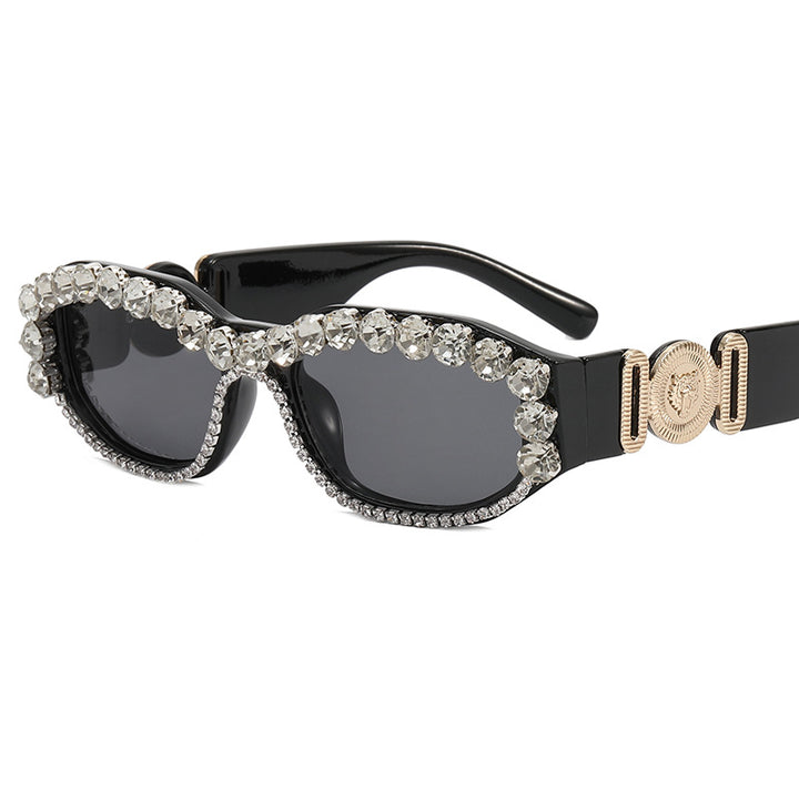 Damen Sonnenbrillen mit Glitzersteinen Karnz