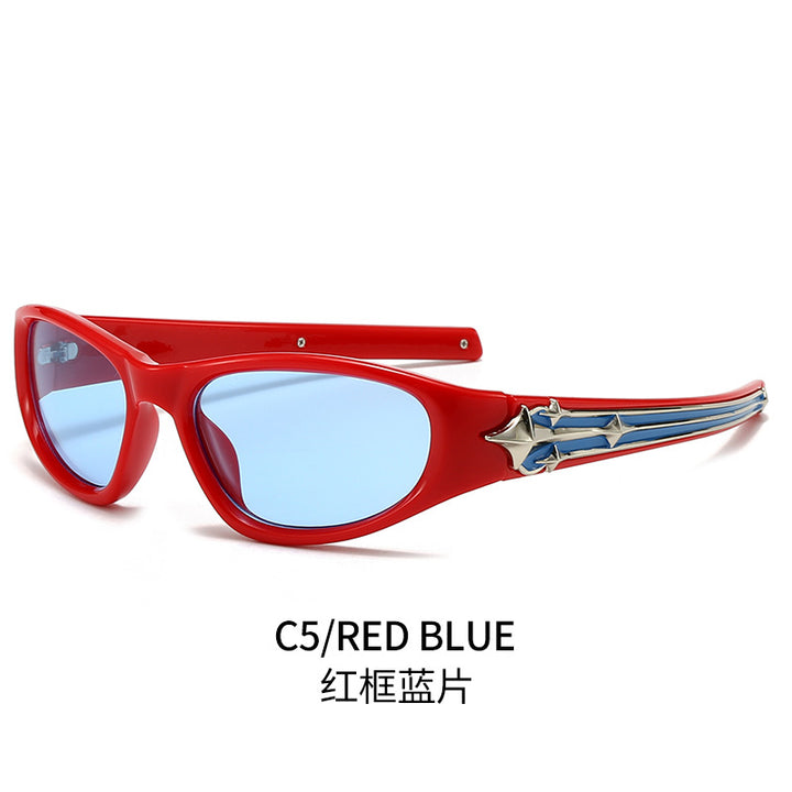 Damen Sportliche Sonnenbrille im modernen Design mit stylischem Metallrahmen Karnz