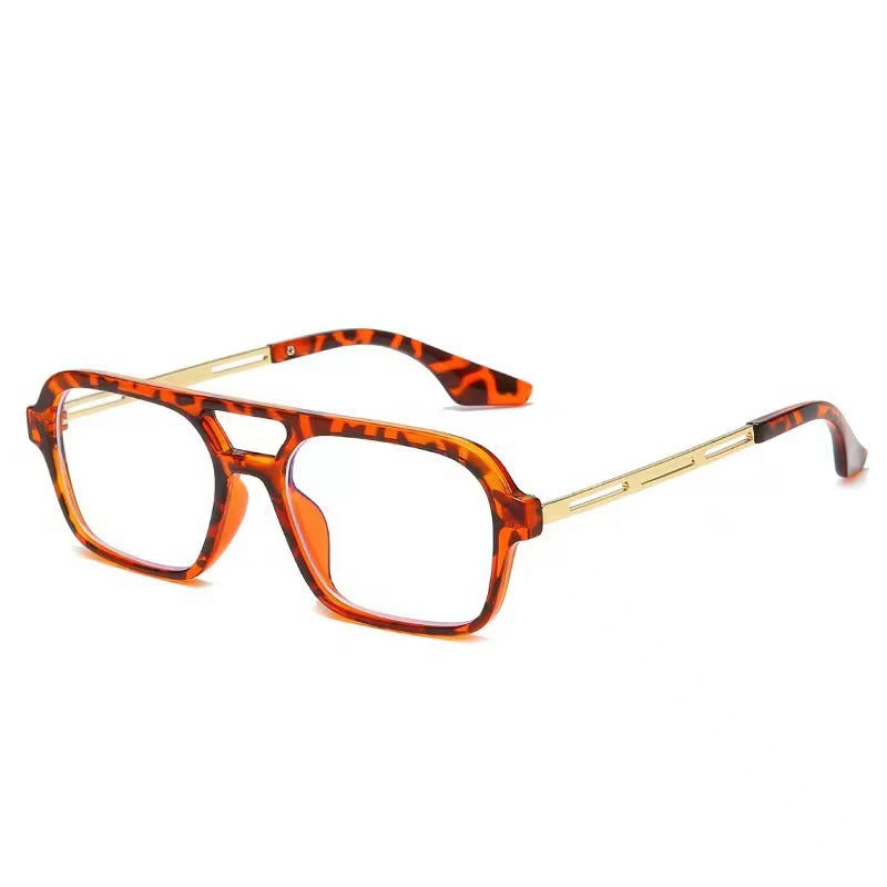 Damen Designer-Sonnenbrille mit elegantem transparentem Rahmen und gelben Gläsern Karnz