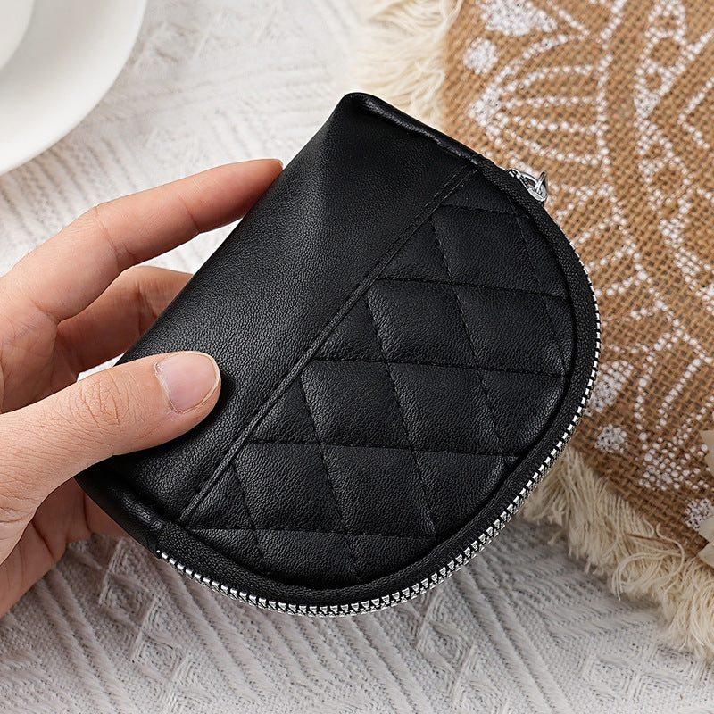 Gepolsterte Kunstleder-Münztasche