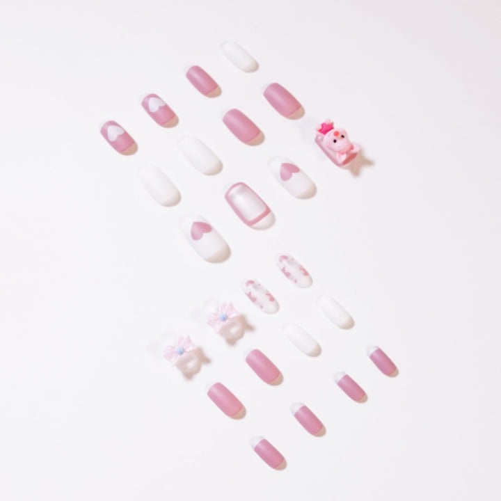 Künstliche Nagelkunst mit verspieltem Tier-Design Karnz