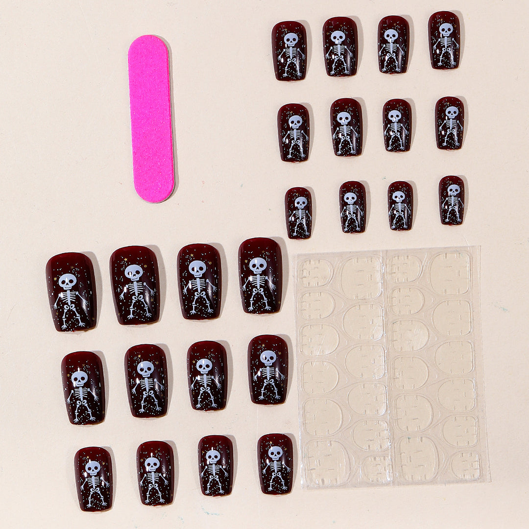 Halloween-Themen Skelett Nagelkunst Set Karnz