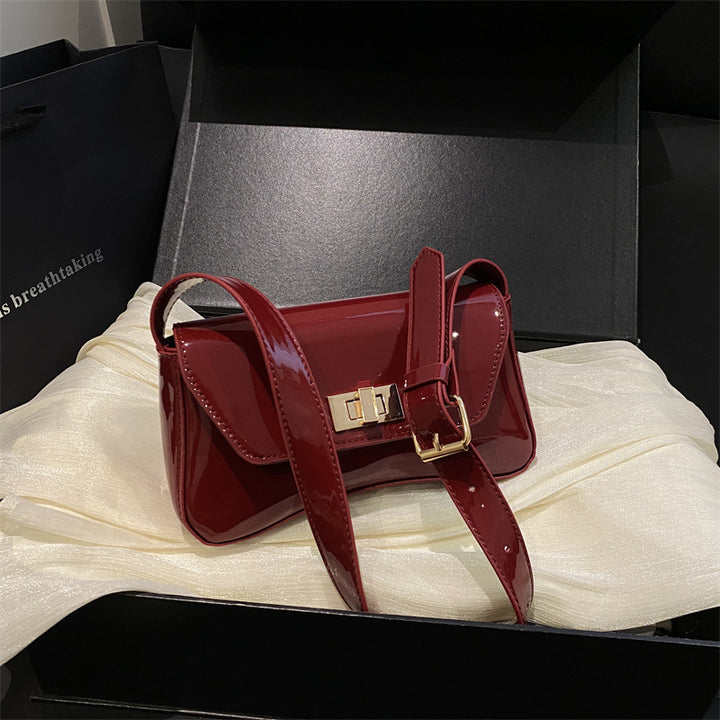 Elegante Patentleder Umhängetasche