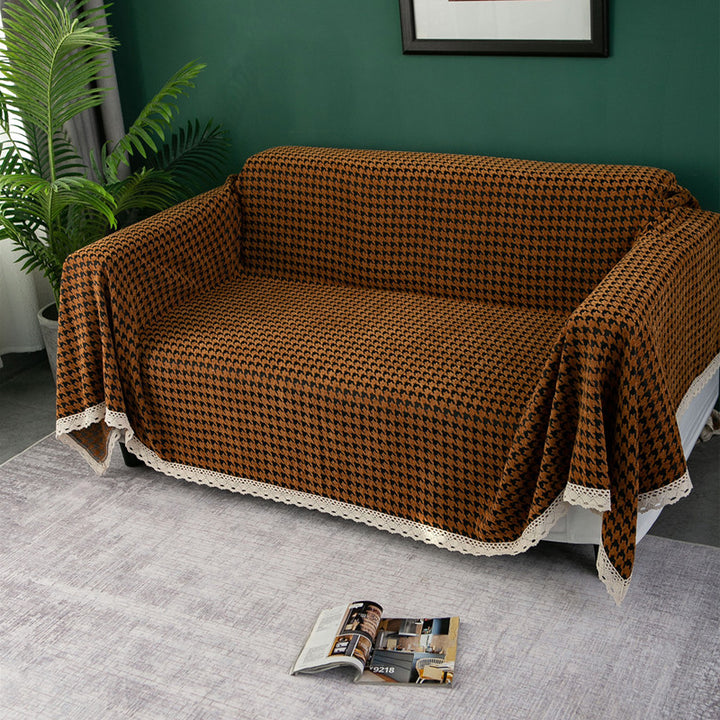 Elegante Hahnentritt Sofa Bezug