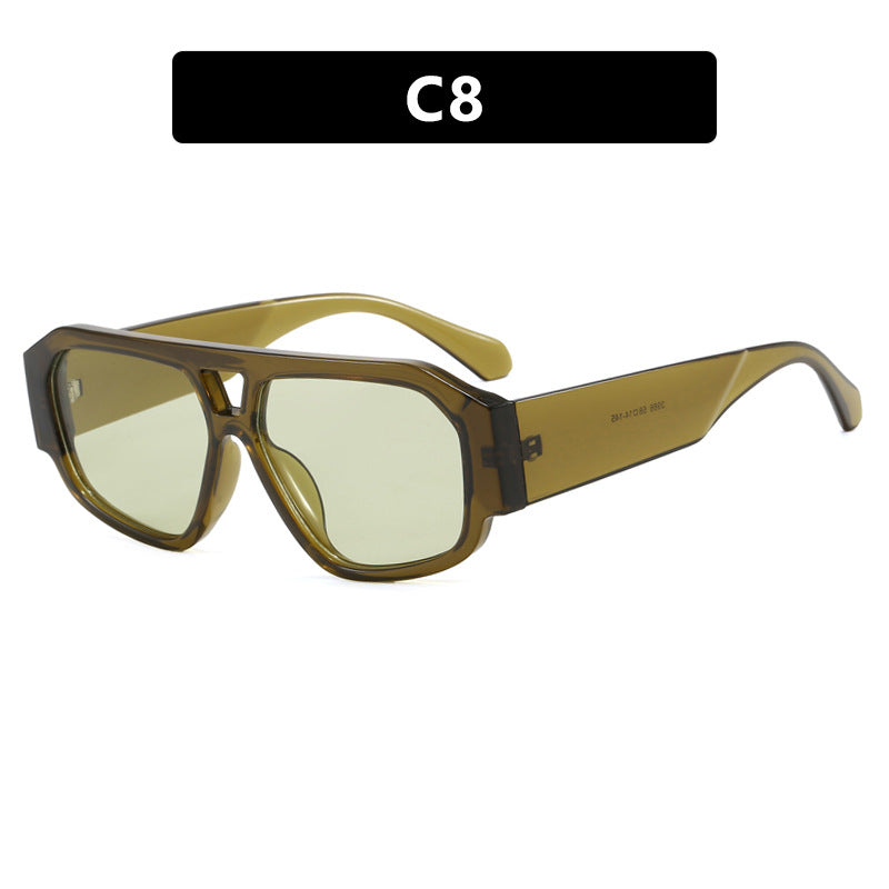 Damen Sonnenbrille mit auffälligem Octagon-Design und UV-Schutz Karnz