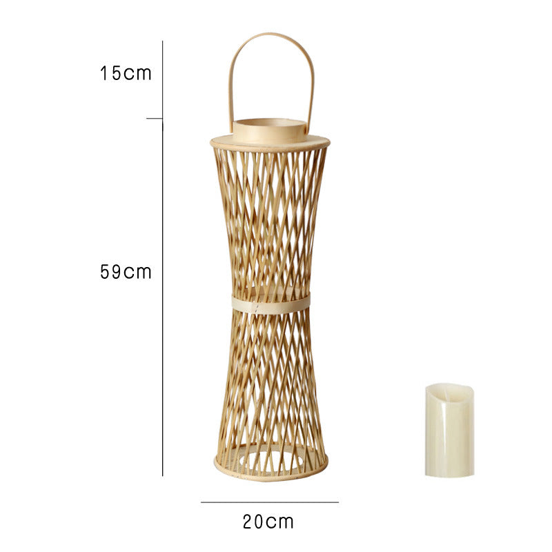 Elegante Laterne aus Rattan Karnz