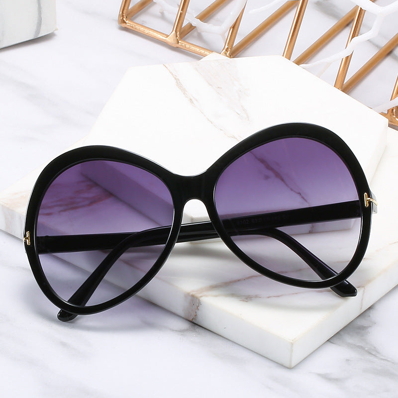 Modebewusste Übergroße Schmetterlingssonnenbrille Karnz