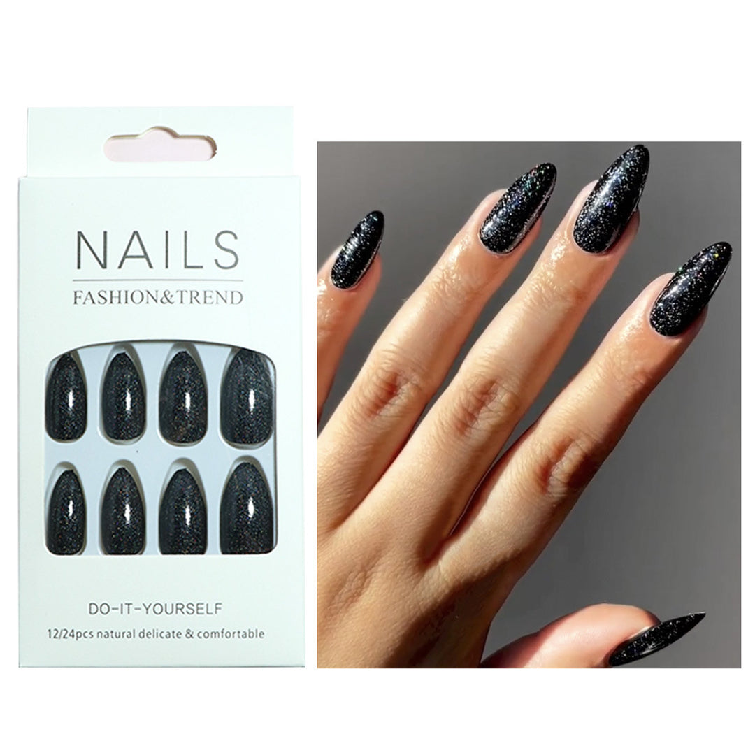Glamouröse Stiletto Press-On Nägel mit Glitzerfinish Karnz