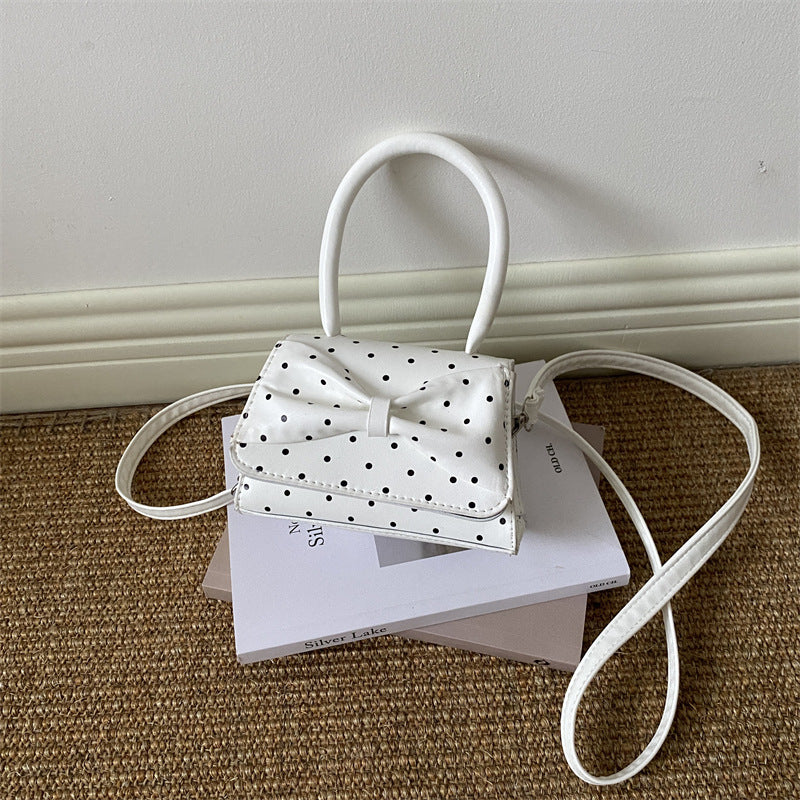 Polka Dot Strukturierte Handtasche