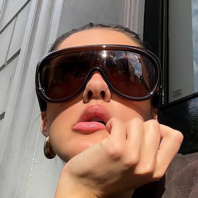 Damen oversized Sonnenbrille im modernen Design mit UV-Schutz Karnz