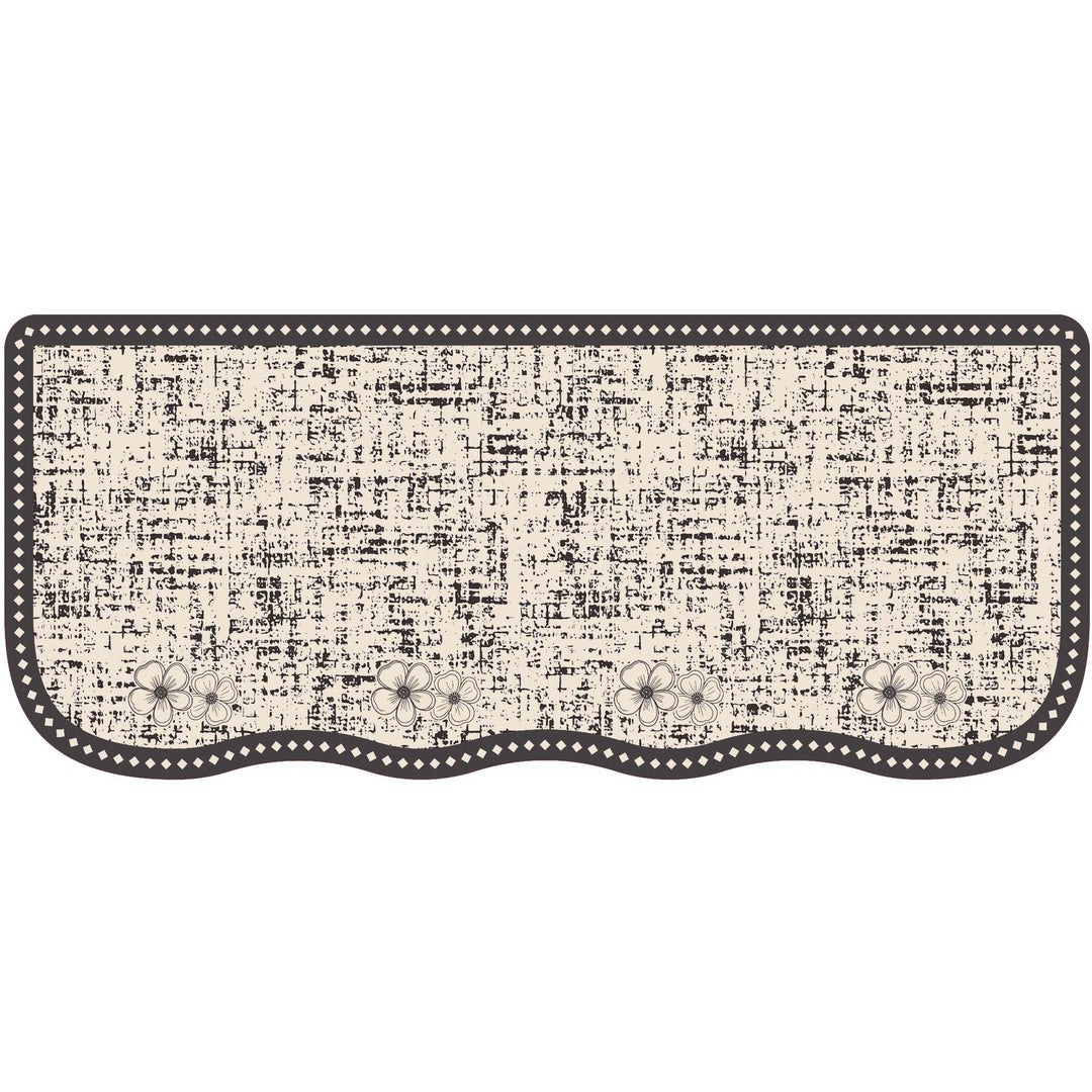Tailored Scalloped-Edge Sofa Seat and Armrest Protector with Anti-Slip Backing