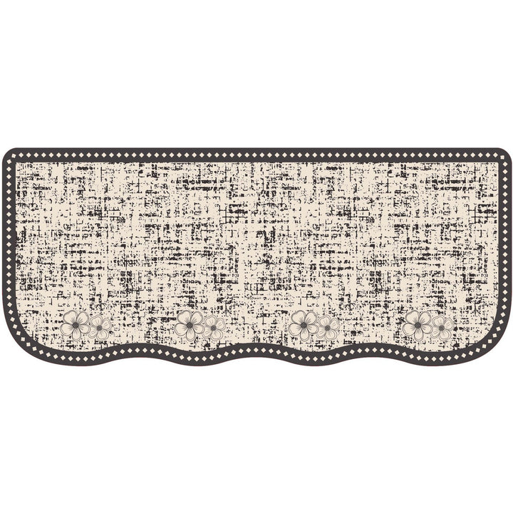 Tailored Scalloped-Edge Sofa Seat and Armrest Protector with Anti-Slip Backing