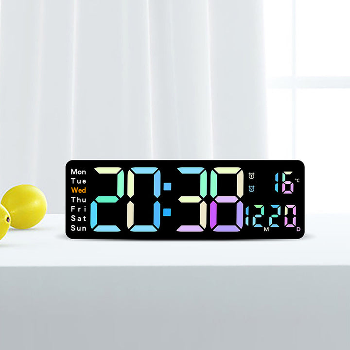 Digitaler Multifunktionswecker mit mehrfarbigem LED-Display und Temperaturanzeige Karnz