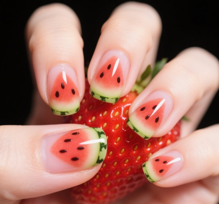 Wassermelonen-Themen Nagelkunst Karnz