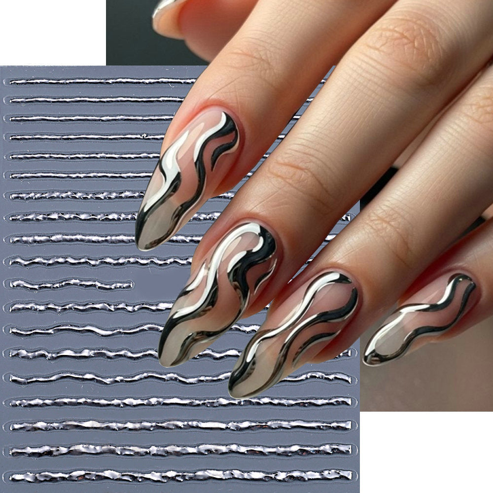 Metallic Nail Art Streifenklebeband