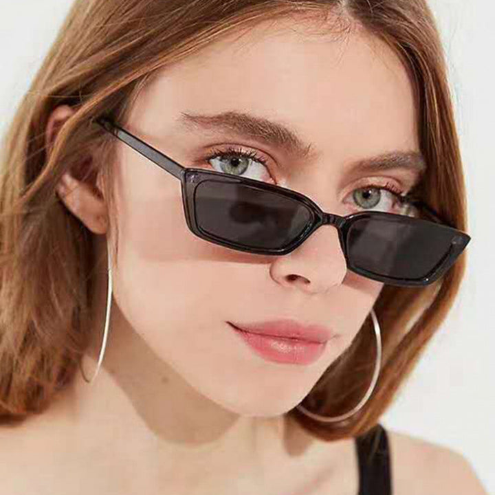 Damen Minimalistische Rechteck-Sonnenbrille Karnz