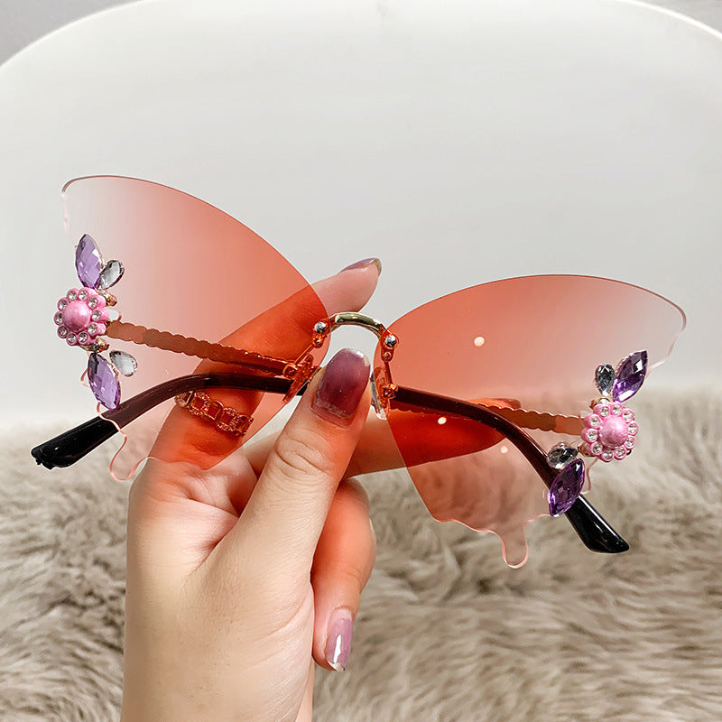 Damen kreative Schmetterling-Sonnenbrille Karnz