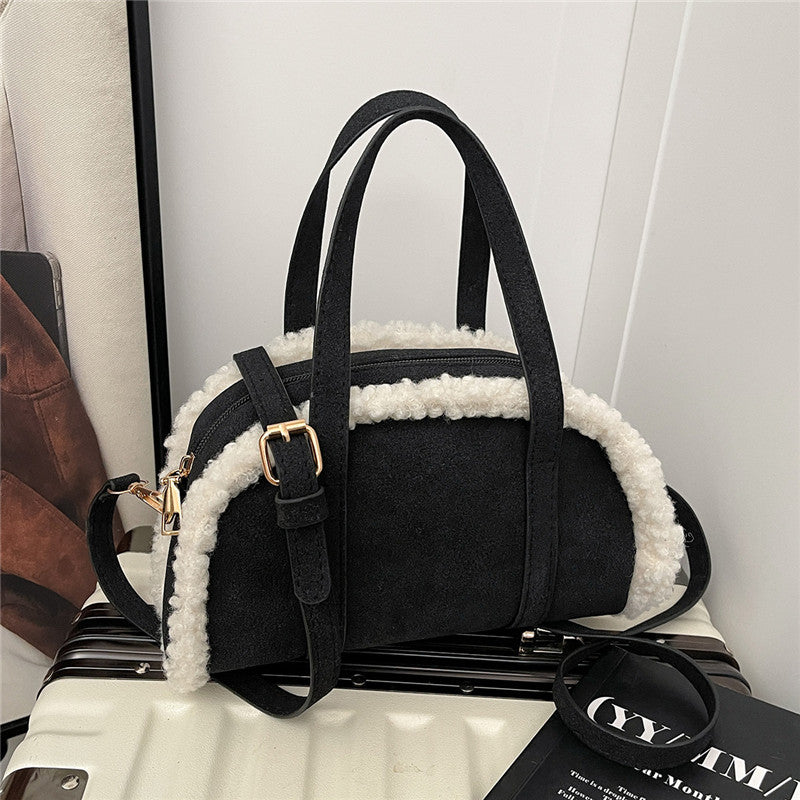 WoCozy Plüschtextur Handtasche Karnz