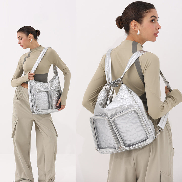 Gestepptes Herzmuster-Handtasche