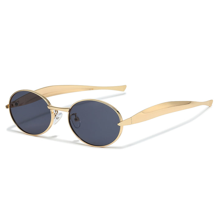 Futuristische ovale Rahmen-Sonnenbrille Karnz